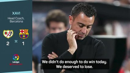 Xavi unhappy with Barca intensity after defeat at Rayo Vallecano