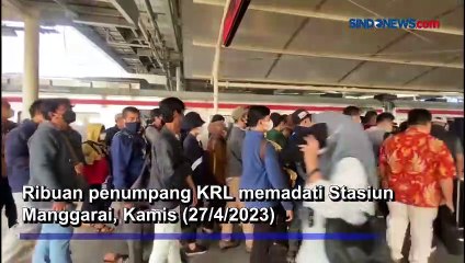 Lagi! Ribuan Penumpang Padati Stasiun Manggarai