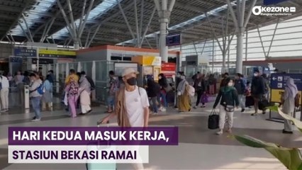 Stasiun Bekasi Mulai Ramai, Hari Kedua Masuk Kerja