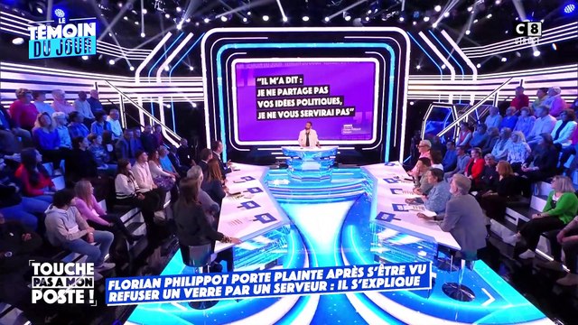 Florian Philippot, président des Patriotes , raconte dans TPMP l'incident qui s'est produit dans un bar où un employé à refusé de le servir en raison de ses idées - Le barman a été interpellé par la police et conduit au commissariat