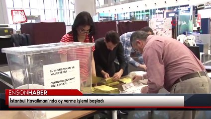 İstanbul Havalimanı'nda oy verme işlemi başladı