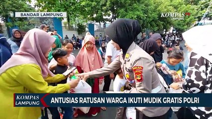 Ratusan Warga Antusias Ikuti Mudik Gratis Polri Presisi 2023