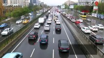 İstanbul'da yağmur etkisini gösterdi, trafik yoğunluğu oluştu