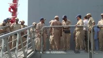 على متنها أكثر من 180 شخصا.. #العربية ترصد وصول سفينة الإجلاء الثامنة إلى قاعدة الملك فيصل البحرية وتستطلع آراء العائدين  #السودان
