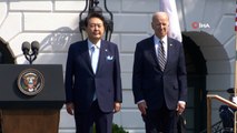 ABD Başkanı Joe Biden ile Güney Kore Devlet Başkanı Yoon Suk Yeol ile bir araya geldi