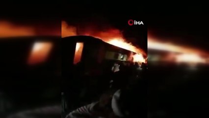 Trende yangın çıktı!