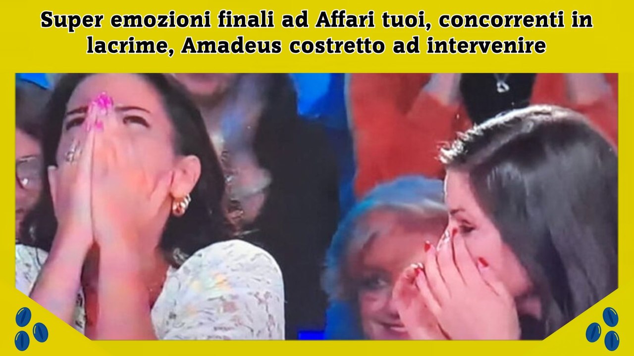 Super emozioni finali ad Affari tuoi, concorrenti in lacrime, Amadeus costretto ad intervenire