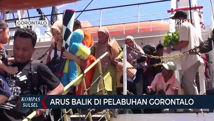 Ratusan Penumpang Arus Balik Tiba Di Pelabuhan Gorontalo