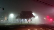 Densa neblina é registrada em Cascavel na madrugada desta quinta-feira