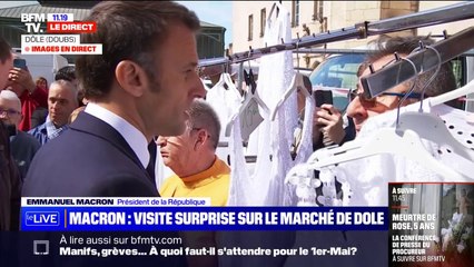 "Moi aussi ça me choque" déclare Emmanuel Macron à propos des salaires des "grands PDG" (BFMTV)