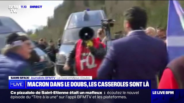 Doubs: concert de casseroles à proximité du château de Joux où est attendu Emmanuel Macron