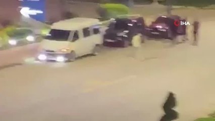 Giresun'da iki kişinin yaralandığı silahlı kavga kamerada