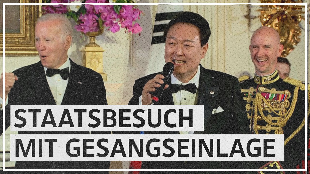 Südkoreanischer Präsident Yoon überrascht US-Präsident Biden mit 'American Pie'-Gesangseinlage
