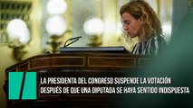 La presidenta del Congreso suspende la votación después de que la diputada Marisa Saavedra, de Podemos, se haya sentido indispuesta. Han tenido que entrar los servicios médicos