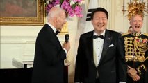 El presidente de Corea del Sur canta 'American Pie' en la cena de gala en la Casa Blanca