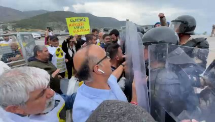 Akkuyu'ya yakıt transferine karşı eyleme jandarma müdahalesi!