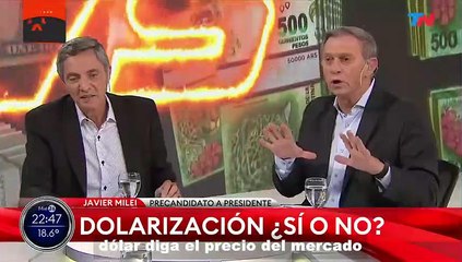 Javier Milei defendió la dolarización