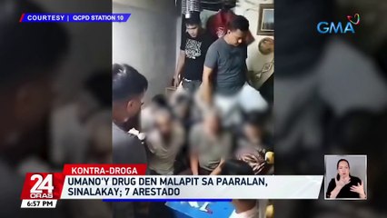 Umano'y drug den malapit sa paaralan, sinalakay; 7 arestado | 24 Oras