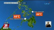 Pinakamataas na heat index ngayong araw, umabot sa 44°C sa ilang lugar sa bansa - Weather update today (April 27, 2023) | 24 Oras
