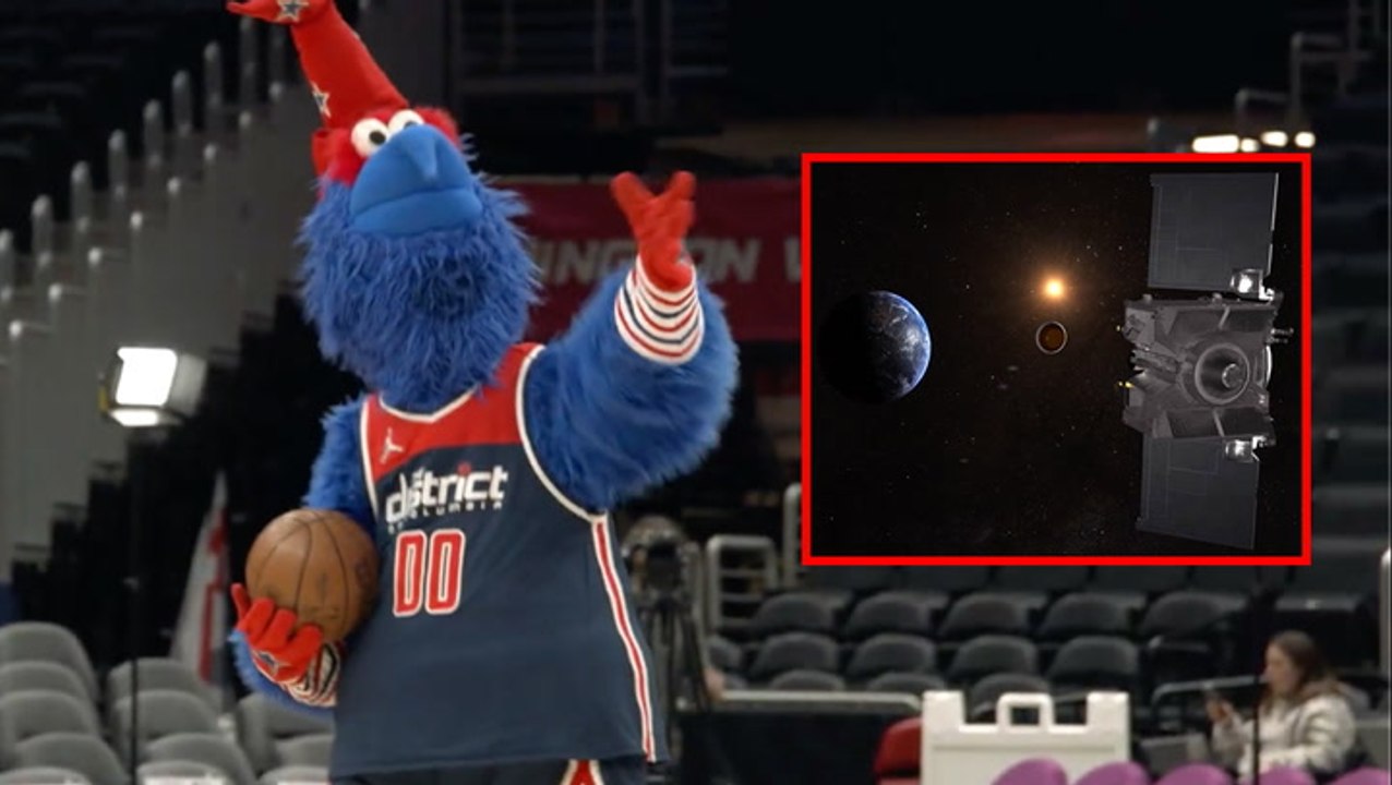 Space Hoops! NBA Player And Mascot Drain Long Shots In Asteroid Sample Return Explainer