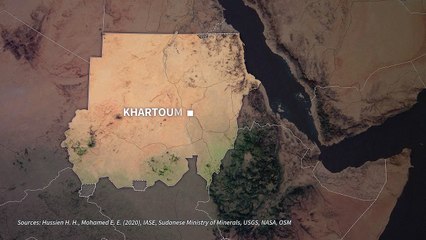 Animated map : gold production in Sudan