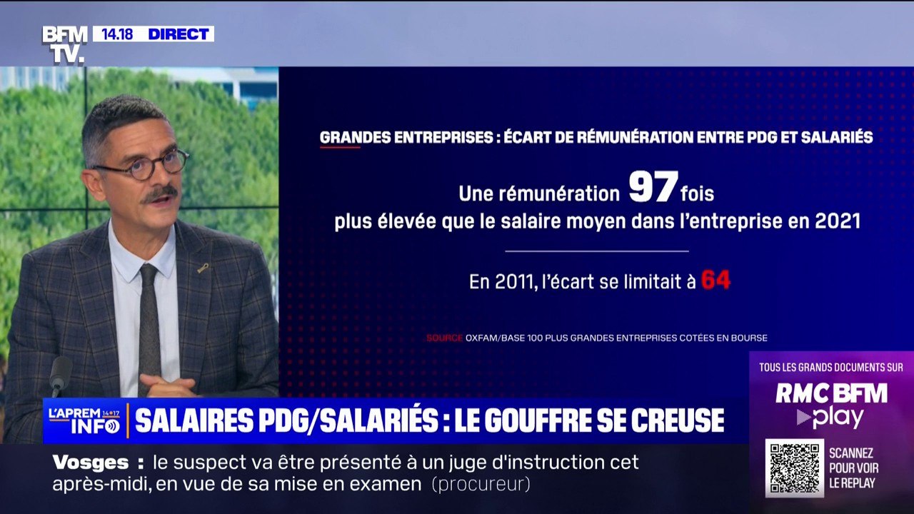 L'écart de rémunération entre les PDG et les employés de leur entreprise se creuse de plus en plus