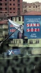 Canan Kaftancıoğlu Kılıçdaroğlu'nun bir binadan afişini sökenlere tepki: Kaçamayacaksınız