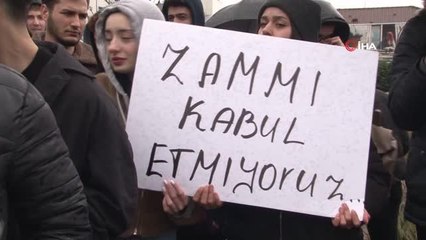 Biruni Üniversitesi öğrencilerinden zam tepkisi