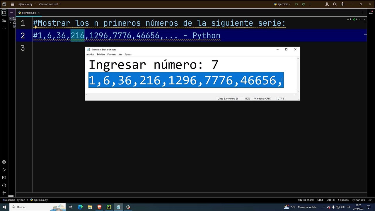 mostrar-los-n-primeros-n-meros-de-la-siguiente-serie-1-6-36-216-1296