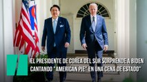 El presidente de Corea del Sur sorprende a Biden cantando 