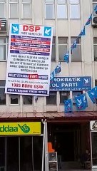 DSP binasında 'Millet İttifakı' pankartı