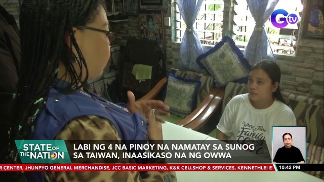 Labi ng 4 na Pinoy na namatay sa sunog sa Taiwan, inaasikaso na ng OWWA | SONA