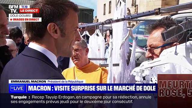 Vous êtes en train de me niquer mon marché : Emmanuel Macron interpellé par une vendeuse qui lui réclame de l'argent