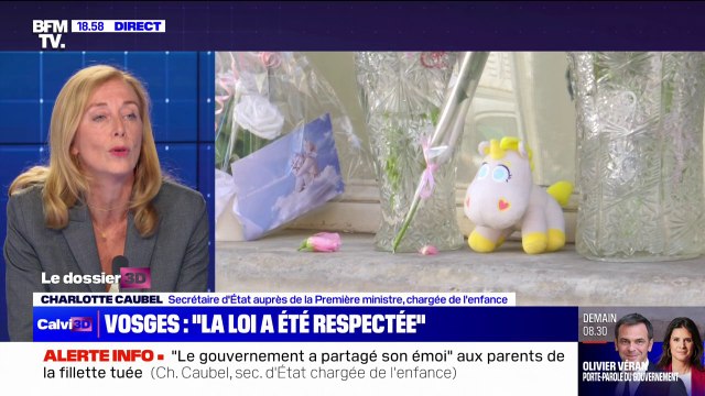 Meurtre dans les Vosges: La loi a été respectée estime Charlotte Caubel, secrétaire d'État auprès de la Première ministre, chargée de l'enfance