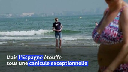 Valence : touristes et locaux à la plage, l'Espagne face à des températures records