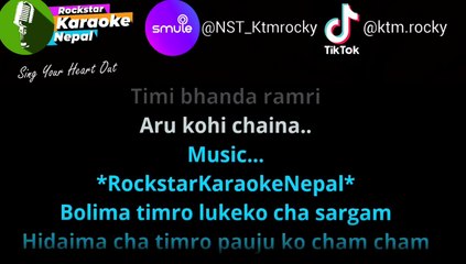 Timi Bhanda Ramri Karaoke Track With Lyrics _ Ram Krishna Dhakal