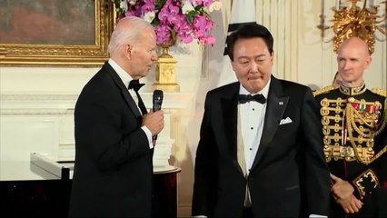 El presidente de Corea del Sur canta 'American Pie' en la cena de gala en la Casa Blanca