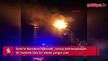 İzmir'de lüks sitede yangın çıktı