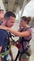 Couple Displays Strong Emotions Before Large Bungee Jump