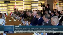 Siria: Pdte. Bashar Al-Assad acuerda perspectivas de cooperación económica con delegación iraní