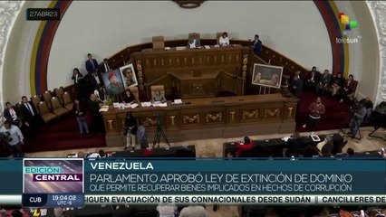 Descargar video: Asamblea Nacional de Venezuela aprueba la Ley Orgánica de Extinción de Dominio