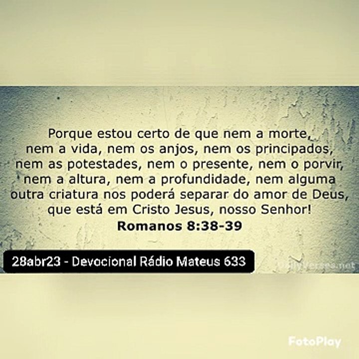 28abr23 - Devocional Rádio Mateus 633