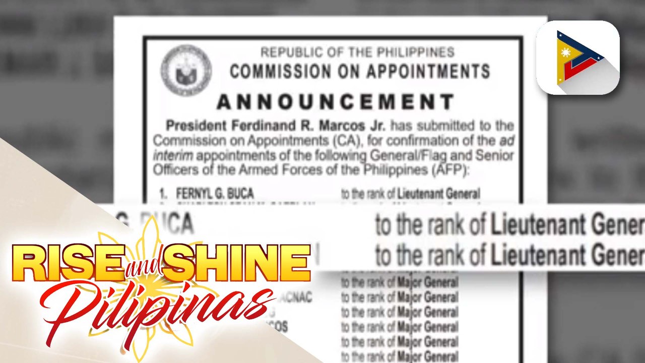 Ad Interim appointments ng ilang AFP officials para sa promosyon ng ranggo, isinumite ni Pres. Marcos Jr. sa CA