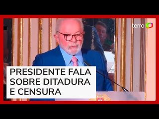 Lula fala sobre ditadura e censura durante entrega de prêmio