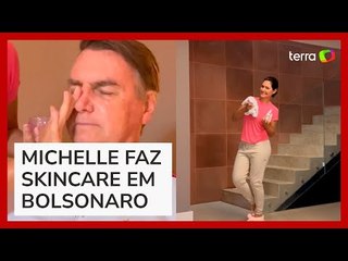 Bolsonaro protagoniza 'publi' de Michelle: "Cuidando do meu amor com minha linha de SkinCare"