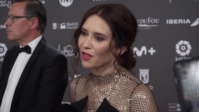 Isabel Díaz Ayuso, José Luis Martínez-Almeida y Begoña Villacís asisten a los Premios PLATINO 2023