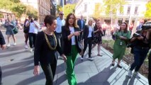 Denmark's Crown Princess Mary spotted cycling and catching tram in Sydney