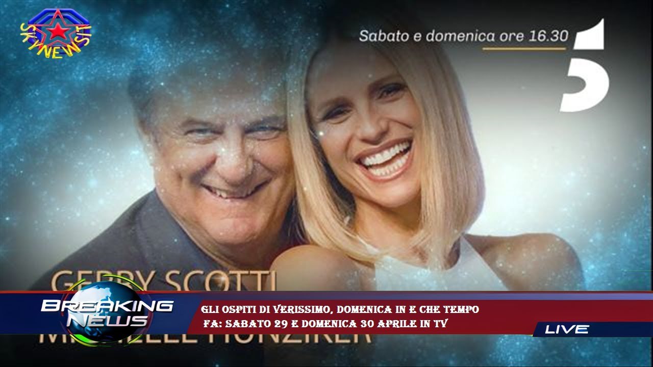 Gli ospiti di Verissimo, Domenica In e Che Tempo  Fa: sabato 29 e domenica 30 aprile in tv