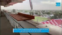 Unión - Lanús: suspendido por las fuertes ráfagas de viento que afectaron un sector del estadio