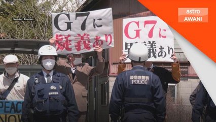 Rakyat Jepun bantah Sidang Kemuncak G7